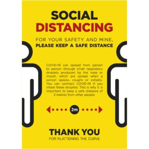 Jupiter A0 Social Distance Poster - Per Unit