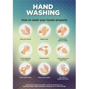 Saturn A0 Hand Wash Poster - Per Unit