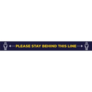 Mercury Covid-19 Laminated Vinyl Floor Strip - Per Unit - Navy Only
