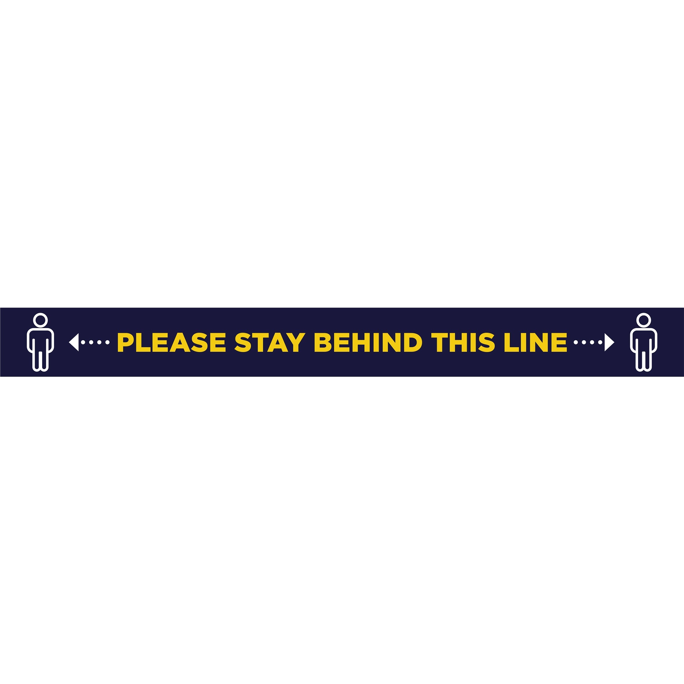 Mercury Covid-19 Laminated Vinyl Floor Strip - Per Unit - Navy Only 1 Mercury Covid-19 Laminated Vinyl Floor Strip - Per Unit - Navy Only