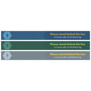 Luhman COVID-19 Strip Laminated Anti-Slip Floor Vinyl (Set of 12)
