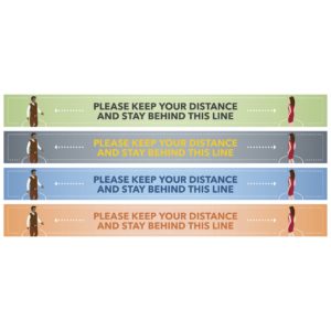 Proxima COVID-19 Strip Laminated Anti-Slip Floor Vinyl (Set of 12)
