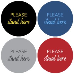 Cygni COVID-19 Round Laminated Anti-Slip Floor Vinyl (Set of 8)
