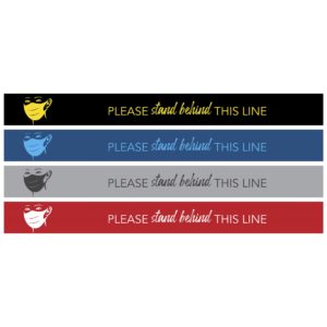Cygni COVID-19 Strip Laminated Anti-Slip Floor Vinyl (Set of 12)