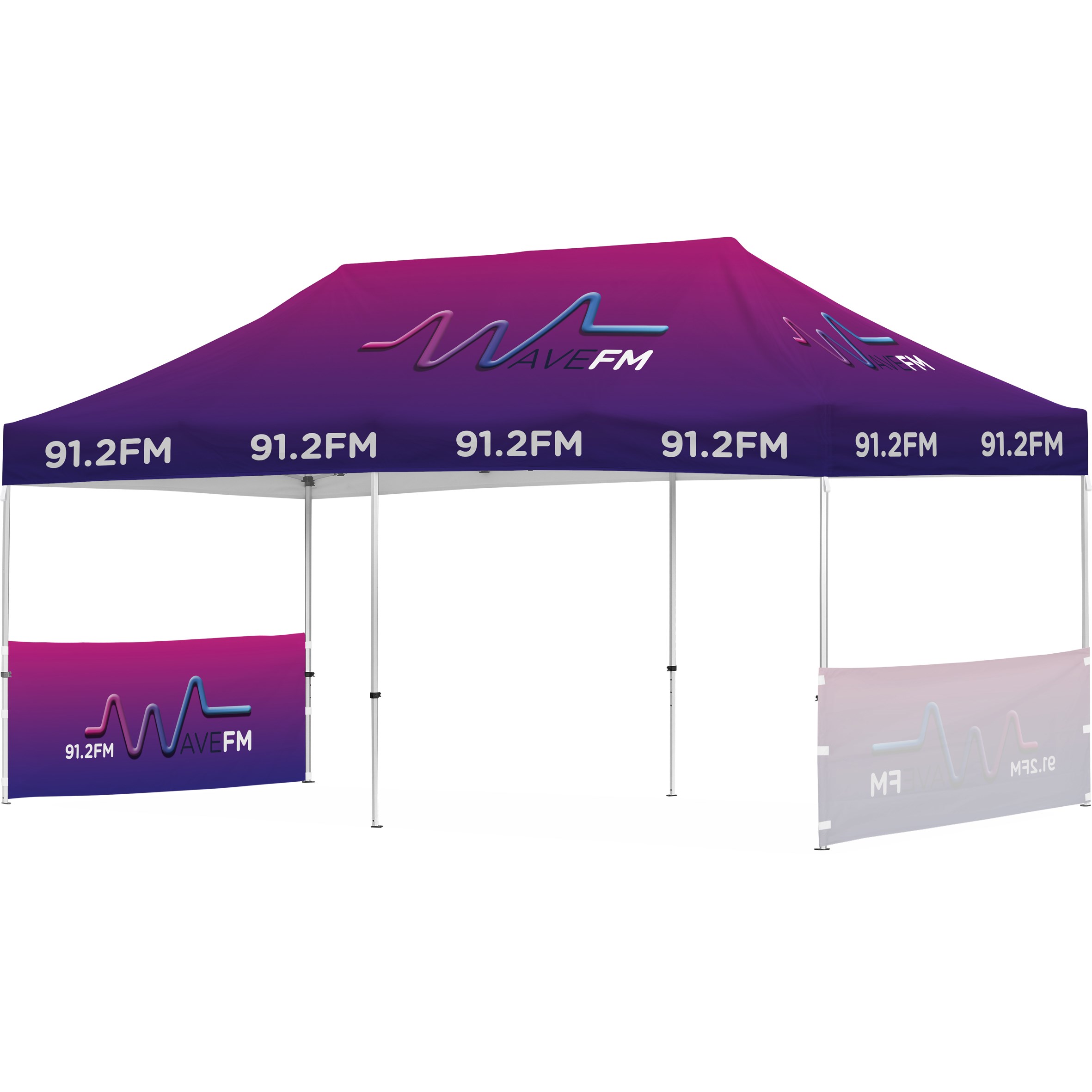 Ovation Gazebo 6m x 3m - 2 Short Half-Wall Skins 1 Ovation Gazebo 6m x 3m - 2 Short Half-Wall Skins