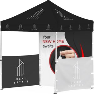 Ovation Gazebo 2m x 2m Petite Frame - 2 Half-Wall Skins - 1 Full-Wall Skin