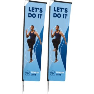 Legend 3m Telescopic Single-Sided Flying Banner (Set Of 2)