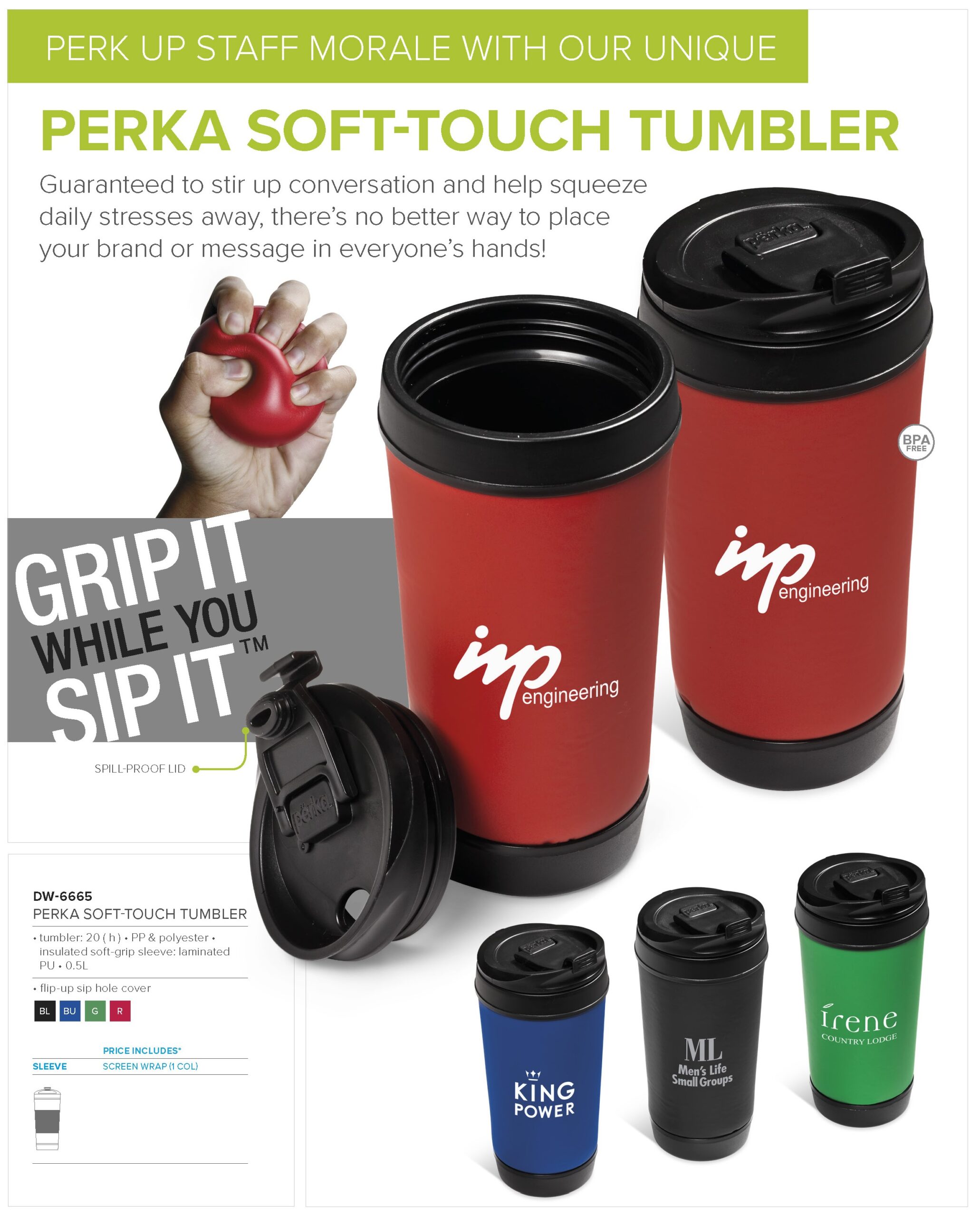 Perka Soft-Touch Mug - 500ml 1 Perka Soft-Touch Mug - 500ml