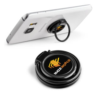 Hoopla Grip And Phone Stand - Black