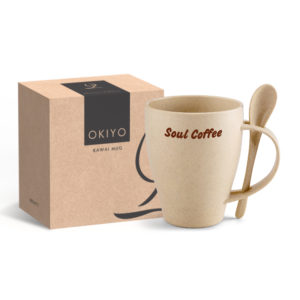 Okiyo Kawai Wheat Straw Mug Set - 350ml