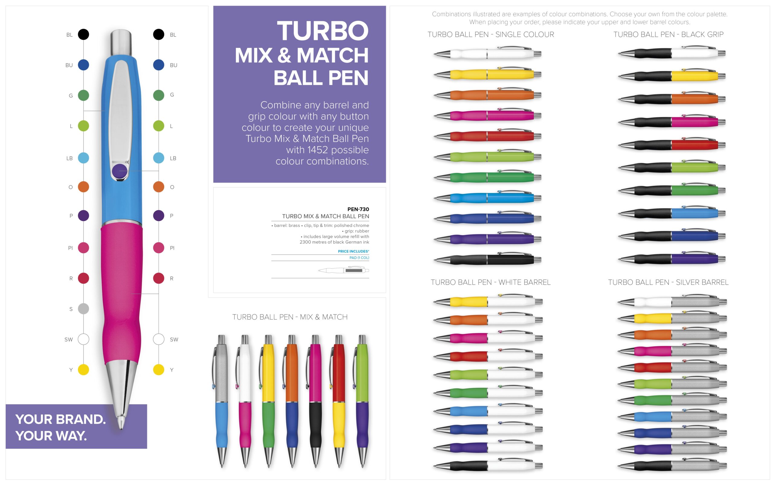 Turbo Mix & Match Ball Pen 1 Turbo Mix & Match Ball Pen