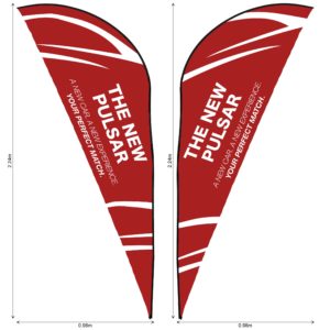 Legend 2m Sharkfin Double-Sided Flying Banner Skin