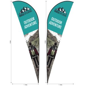 Legend 4m Sharkfin Double-Sided Flying Banner Skin