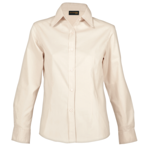 Ladies Brushed Cotton Twill Blouse Long Sleeve (LL-TWILL)