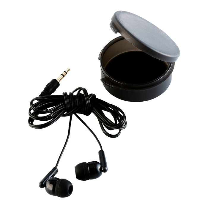 BE0086 - Earphones in Round Case