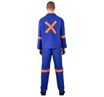 Technician 100% Cotton Conti Suit - Reflective Arms, Legs & Back - Orange Tape 1 Technician 100% Cotton Conti Suit - Reflective Arms, Legs & Back - Orange Tape