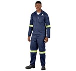 Trade Polycotton Conti Suit - Reflective Arms & Legs - Yellow Tape