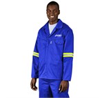 Site Premium Polycotton Jacket - Reflective Arms - Yellow Tape 1 Site Premium Polycotton Jacket - Reflective Arms - Yellow Tape