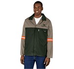 Site Premium Two-Tone Polycotton Jacket - Reflective Arms - Orange Tape