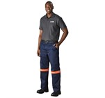 Site Premium Polycotton Pants - Reflective Legs - Orange Tape