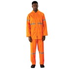 Outdoor Hi-Viz Reflective Rubberised Polyester/Pvc Rainsuit
