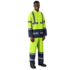 Torrent Two-Tone Hi-Viz Reflective Rubberised Polyester/Pvc Rainsuit