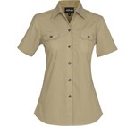 Ladies Short Sleeve Oryx Bush Shirt - Stone Only