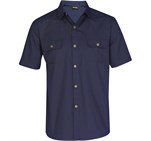 Mens Short Sleeve Oryx Bush Shirt - Navy Only